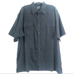 Koman Sport Black Linen Cotton Blend Men's Shirt